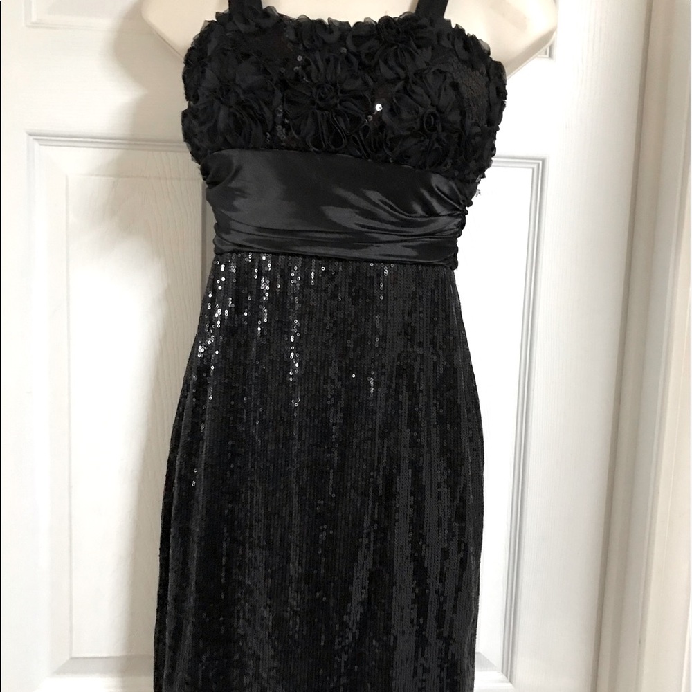 Black Sequin Party Dress